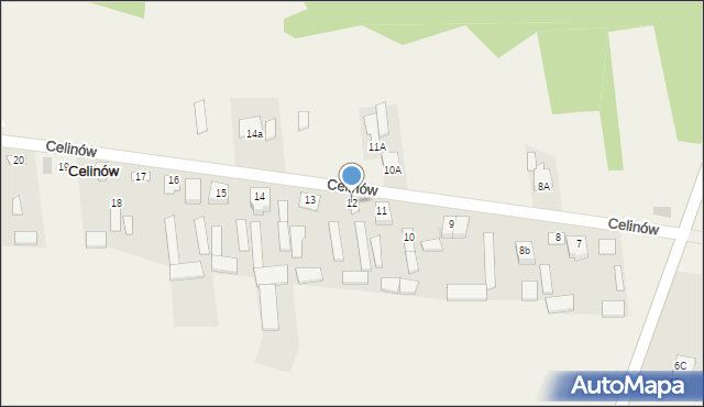 Celinów, Celinów, 12, mapa Celinów