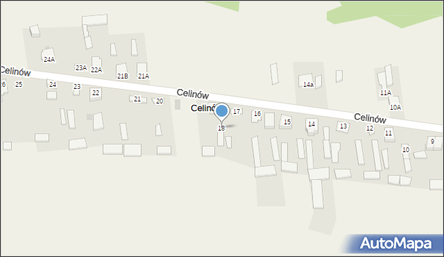 Celinów, Celinów, 18, mapa Celinów