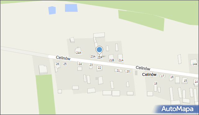 Celinów, Celinów, 22A, mapa Celinów