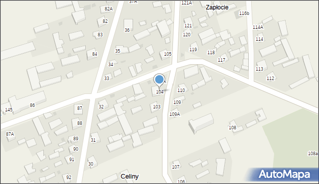 Celiny, Celiny, 104, mapa Celiny