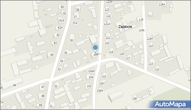 Celiny, Celiny, 105, mapa Celiny