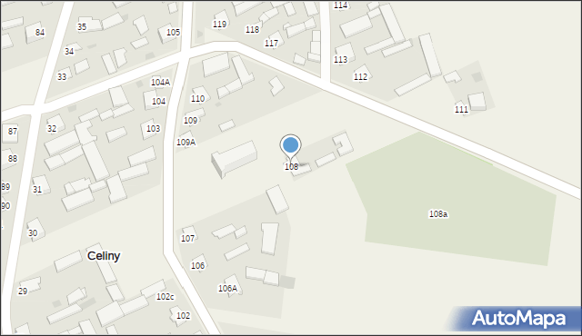 Celiny, Celiny, 108, mapa Celiny