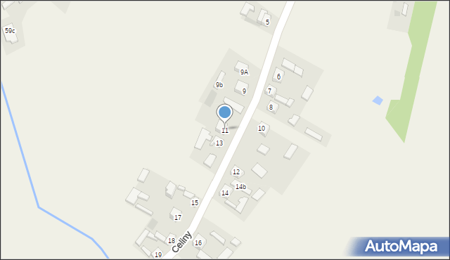 Celiny, Celiny, 11, mapa Celiny