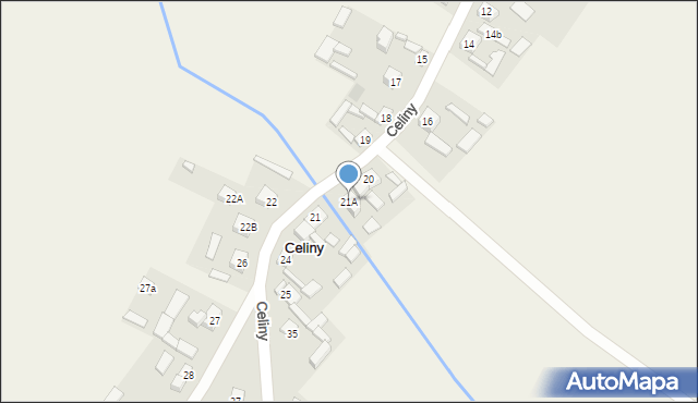 Celiny, Celiny, 21A, mapa Celiny