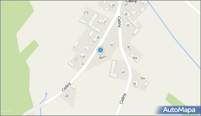 Celiny, Celiny, 29A, mapa Celiny