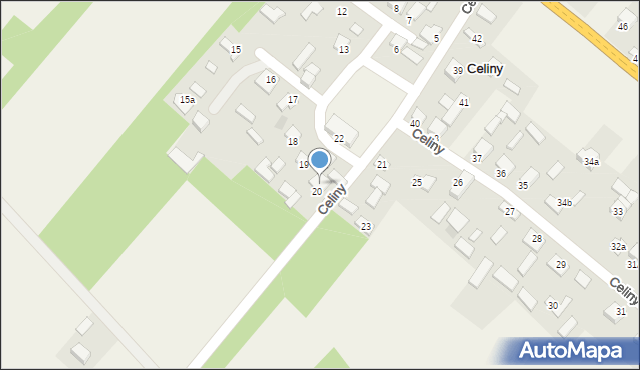 Celiny, Celiny, 20a, mapa Celiny