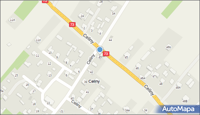 Celiny, Celiny, 43, mapa Celiny