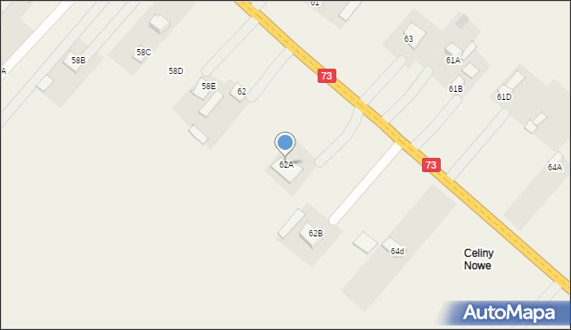 Celiny, Celiny, 62A, mapa Celiny