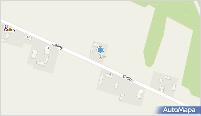 Celiny, Celiny, 10, mapa Celiny
