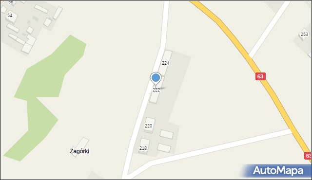 Ceranów, Ceranów, 222, mapa Ceranów