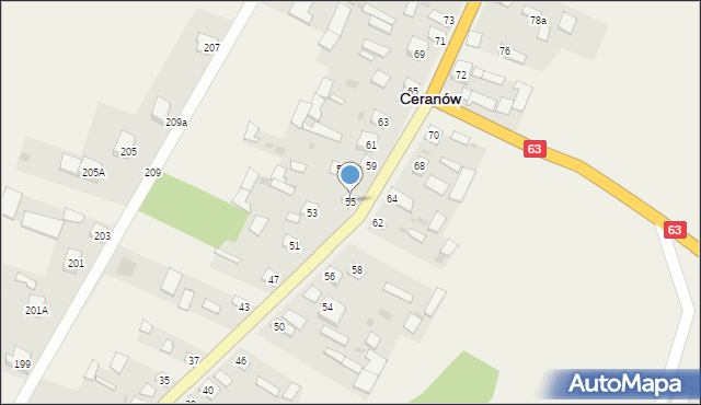 Ceranów, Ceranów, 55, mapa Ceranów