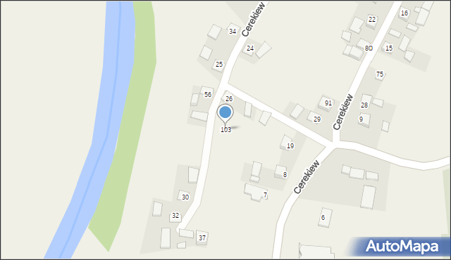 Cerekiew, Cerekiew, 103, mapa Cerekiew