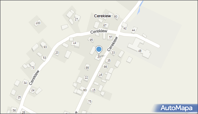 Cerekiew, Cerekiew, 23, mapa Cerekiew