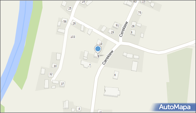 Cerekiew, Cerekiew, 8, mapa Cerekiew
