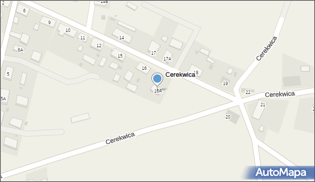 Cerekwica, Cerekwica, 16A, mapa Cerekwica