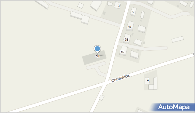 Cerekwica, Cerekwica, 5d, mapa Cerekwica