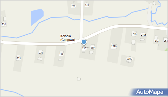 Cergowa, Cergowa, 235, mapa Cergowa