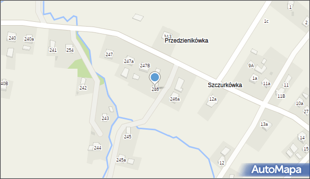 Cergowa, Cergowa, 246, mapa Cergowa