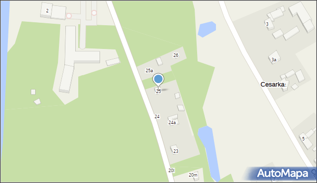 Cesarka, Cesarka, 25, mapa Cesarka