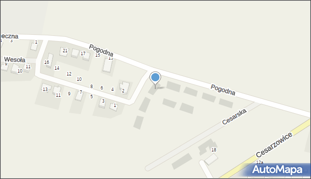 Cesarzowice, Cesarska, 10, mapa Cesarzowice