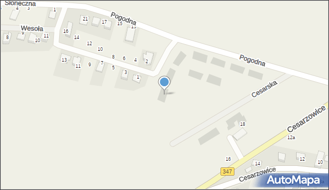 Cesarzowice, Cesarska, 14, mapa Cesarzowice