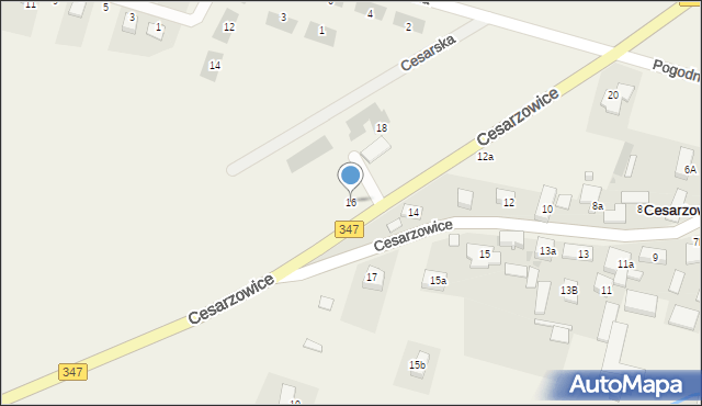 Cesarzowice, Cesarzowice, 16, mapa Cesarzowice
