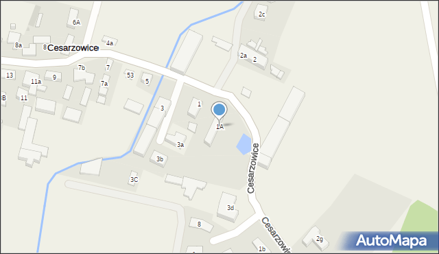 Cesarzowice, Cesarzowice, 1A, mapa Cesarzowice