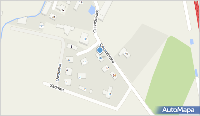 Cesarzowice, Cesarzowice, 1b, mapa Cesarzowice