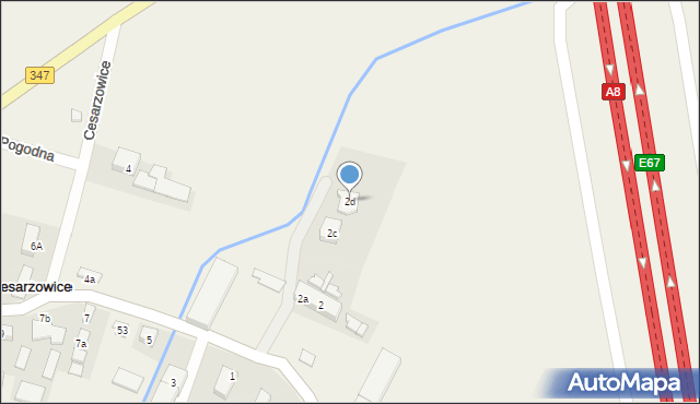 Cesarzowice, Cesarzowice, 2d, mapa Cesarzowice