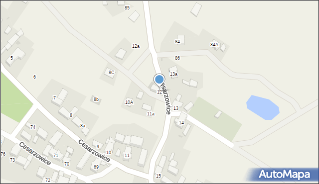 Cesarzowice, Cesarzowice, 12, mapa Cesarzowice