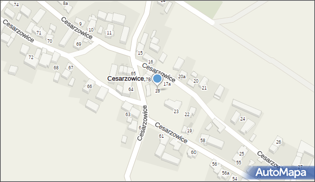 Cesarzowice, Cesarzowice, 18, mapa Cesarzowice