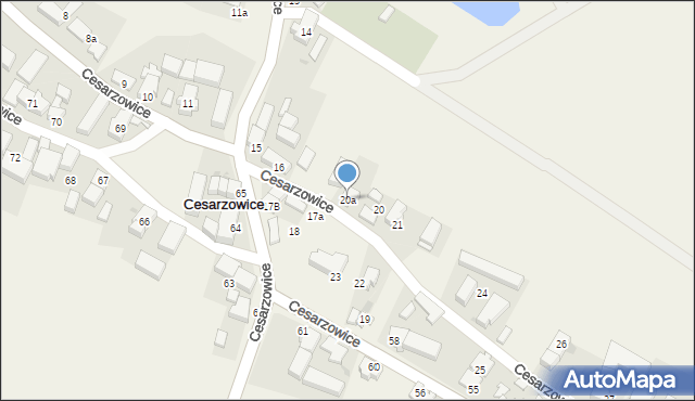Cesarzowice, Cesarzowice, 20a, mapa Cesarzowice