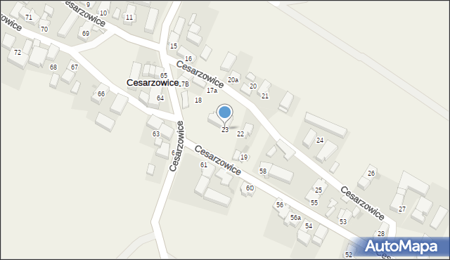 Cesarzowice, Cesarzowice, 23, mapa Cesarzowice