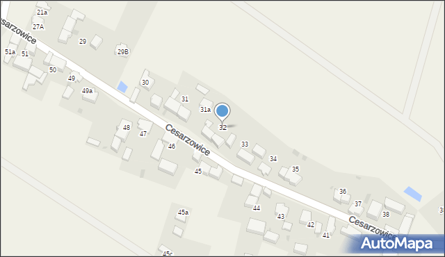 Cesarzowice, Cesarzowice, 32, mapa Cesarzowice