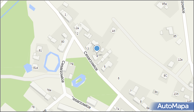 Cesarzowice, Cesarzowice, 4, mapa Cesarzowice