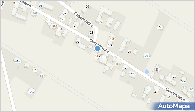 Cesarzowice, Cesarzowice, 51a, mapa Cesarzowice