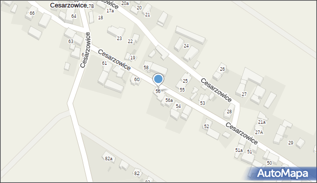 Cesarzowice, Cesarzowice, 56, mapa Cesarzowice