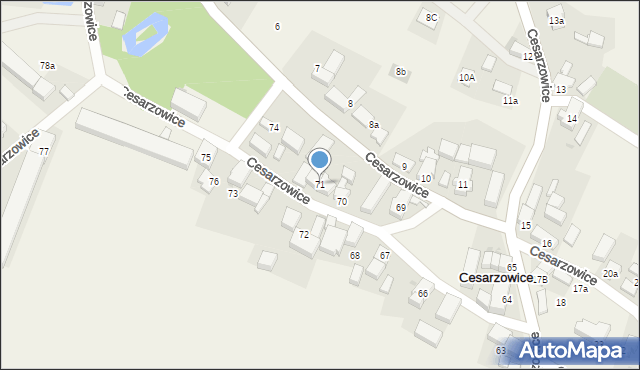 Cesarzowice, Cesarzowice, 71, mapa Cesarzowice