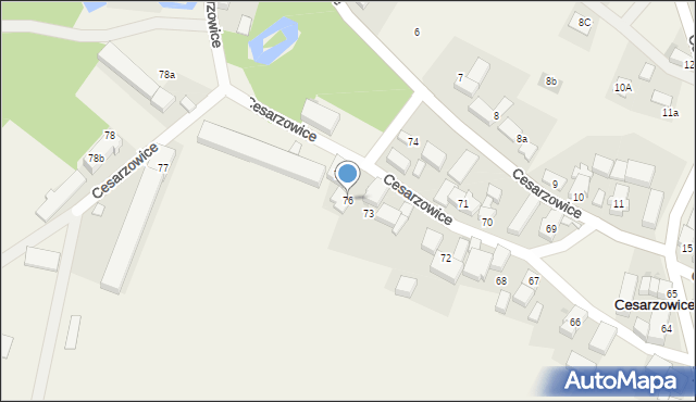 Cesarzowice, Cesarzowice, 76, mapa Cesarzowice