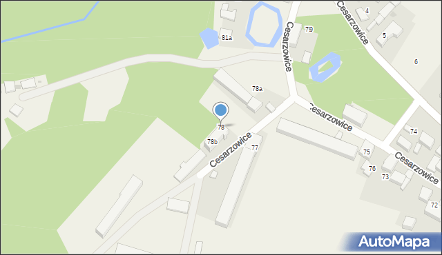 Cesarzowice, Cesarzowice, 78, mapa Cesarzowice