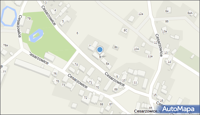 Cesarzowice, Cesarzowice, 8, mapa Cesarzowice