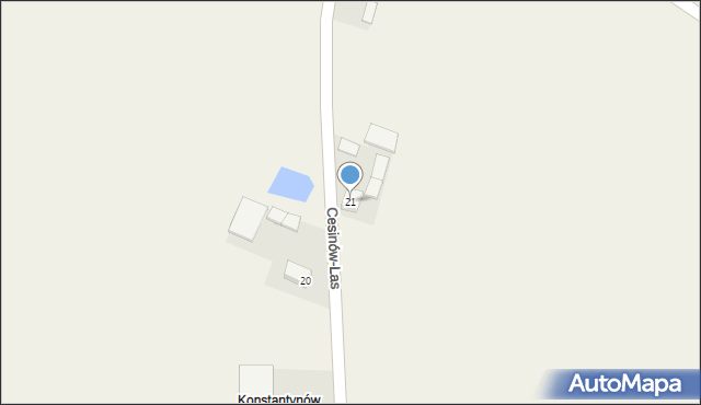 Cesinów-Las, Cesinów-Las, 21, mapa Cesinów-Las