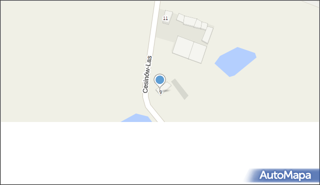 Cesinów-Las, Cesinów-Las, 9, mapa Cesinów-Las