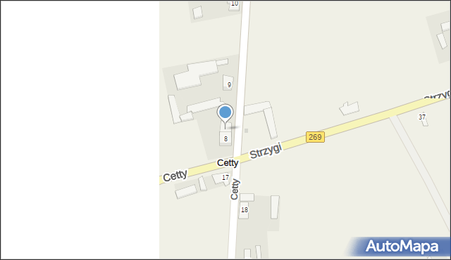 Cetty, Cetty, 8a, mapa Cetty