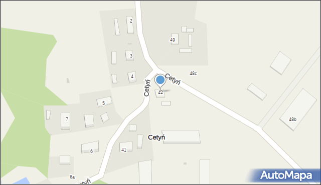 Cetyń, Cetyń, 42, mapa Cetyń