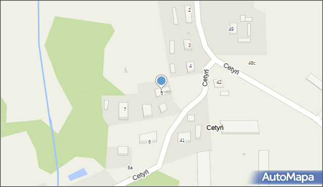 Cetyń, Cetyń, 5, mapa Cetyń