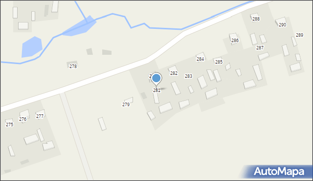 Cewków, Cewków, 281, mapa Cewków