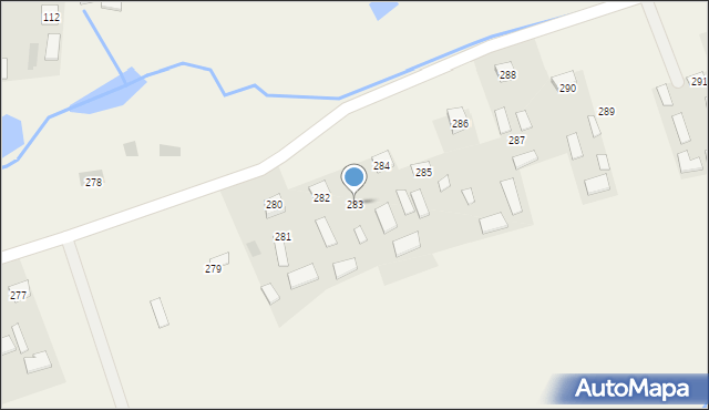 Cewków, Cewków, 283, mapa Cewków