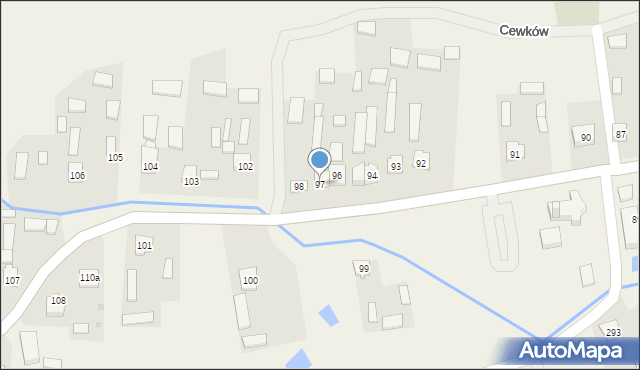Cewków, Cewków, 97, mapa Cewków