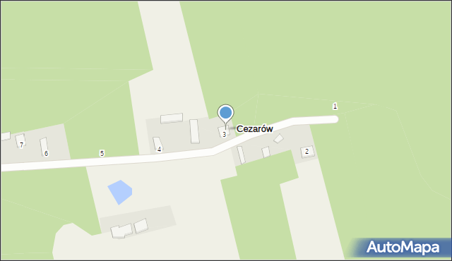 Cezarów, Cezarów, 4A, mapa Cezarów